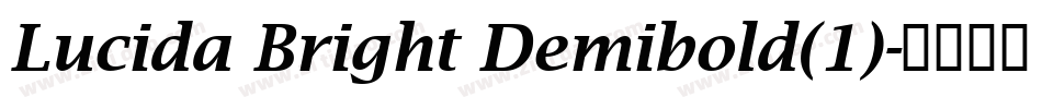Lucida Bright Demibold(1)字体转换